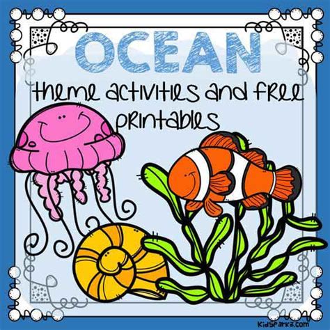 oceans animals theme activities  printables  preschool