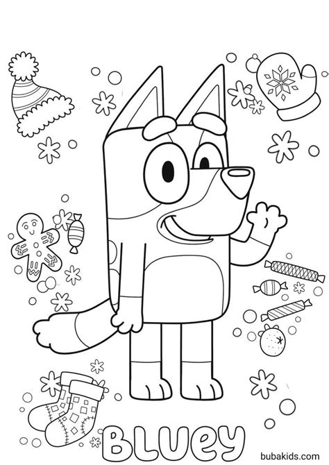 bluey winter coloring page cartoon coloring pages coloring pages