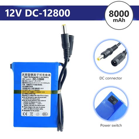Li Ion Battery Dc 12 V 12 6v Rechargeable Lithium Ion Battery Pack On