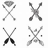 Tattoos Crossed Tattoo Arrow Arrows Viking Symbols Symbol Friendship Small Designs Template Weheartit Buzzle sketch template