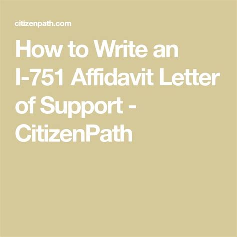 affidavit letter  support
