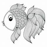 Poisson Arc Fisch Goldener Aplemontbasket sketch template