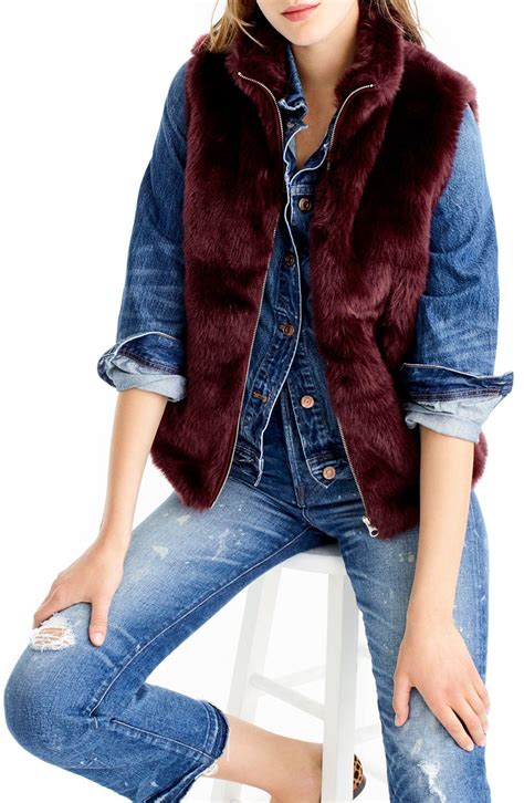 chic faux fur vest fur vest outfits faux fur vests burgundy faux fur
