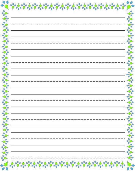 writing paper printable template kiddo shelter writing paper