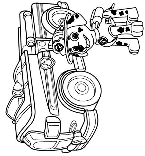 paw patrol marshall coloring pages coloring pages