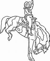 Rodeo Coloring Bull Pages Bucking Drawing Horses Getdrawings Riding Popular sketch template
