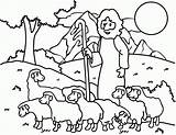 Sheep Shepherd Env Parable öffnen Gute Hirte sketch template