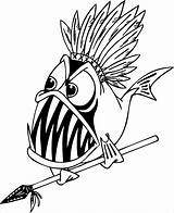 Piranha Spear Nativa Desenhos Coloringbay Bellied Pez Designlooter Popular Colorironline Categorias sketch template