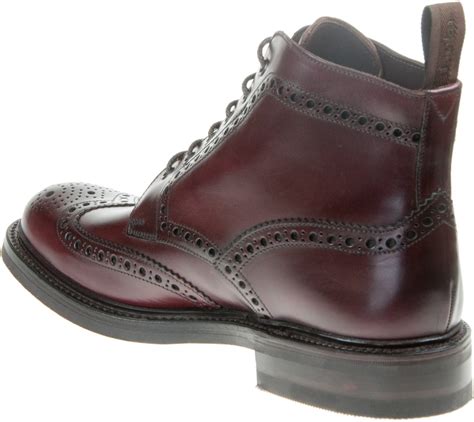 loake bedale burgundy chromexcel leather formal boots humphries shoes