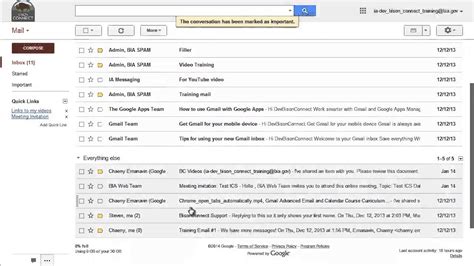 set  gmail inbox  show unread mail garsb