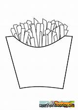 Chips Coloring Potato Template sketch template