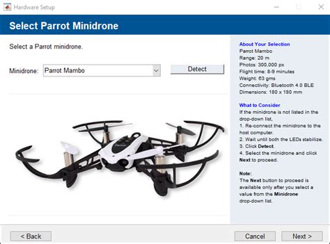 update  firmware  parrot minidrone matlab simulink mathworks benelux