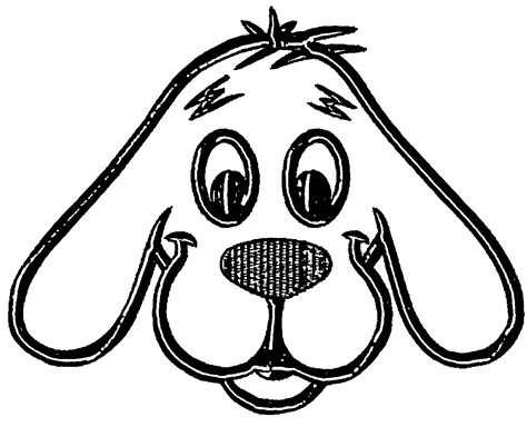 dog face page coloring pages
