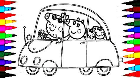 coloring pages  kids peppa pig home family style  art