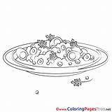 Salad Coloring Pages Sheet Title sketch template