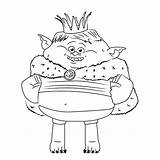 Trolls Coloring Pages King Cloud Kids Gristle Color Bergens Movie Printable Print Colouring Characters Bubakids Troll Giant Book Cartoon Sheets sketch template