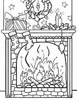 Fireplace Kerst Colouring Topkleurplaat Coloringcafe Natal Printen sketch template
