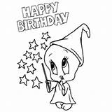 Birthday Coloring Happy Pages Aunt Girls Tweety Printable Color Wishes Getcolorings Party Teddy Printables Grandma Cap Print sketch template