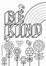 Mental Health Colouring Kindness Sheets Week Awareness Kind Theme Primary Nursery sketch template