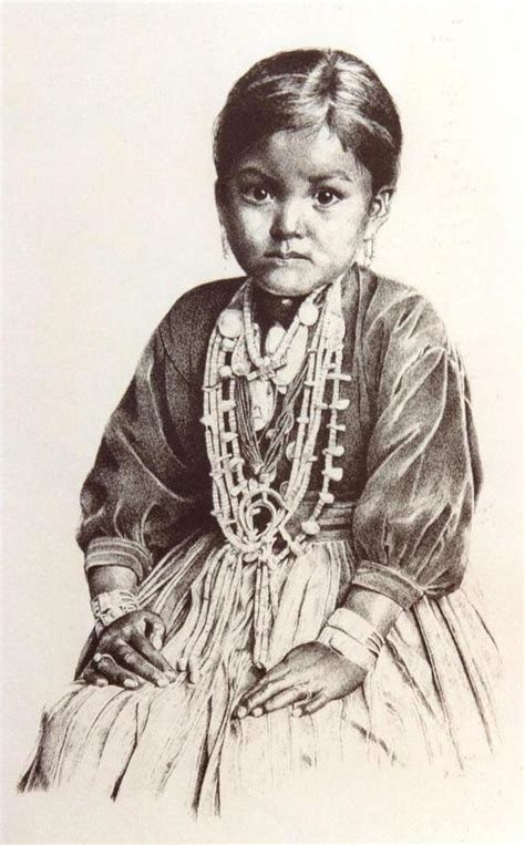 navajo girl drawing by candida hernandez fine art america