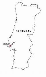 Portugal Map Color sketch template