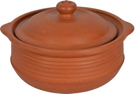 village decor earthen clay cooking pot indian  qt amazonca home