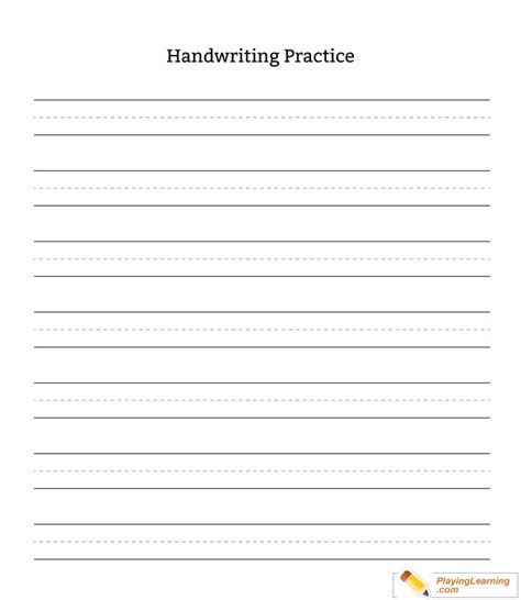 blank writing practice sheets
