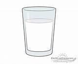 Glass Milk Drawing Draw Water Step sketch template