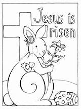 Coloring Easter Sunday Jesus Kids Advertisement sketch template