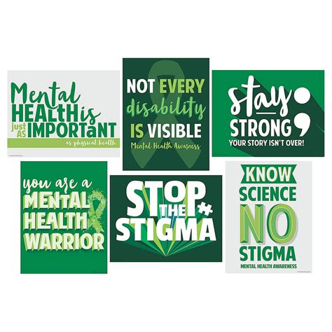 mental health awareness poster set pc party decor  pieces
