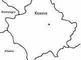 Kosovo Map Printable Handout Flag sketch template