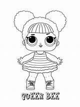 Lol Coloring Color Print Bee Queen Pages Surprise Dolls Doll Printable Cute Girls Toys Colouring Boy Children Cartoon Choose Board sketch template
