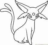 Espeon Eevee Evolutions Pokémon Coloringpages101 Coloringbook Coloringsheet Picts Coloringpages sketch template