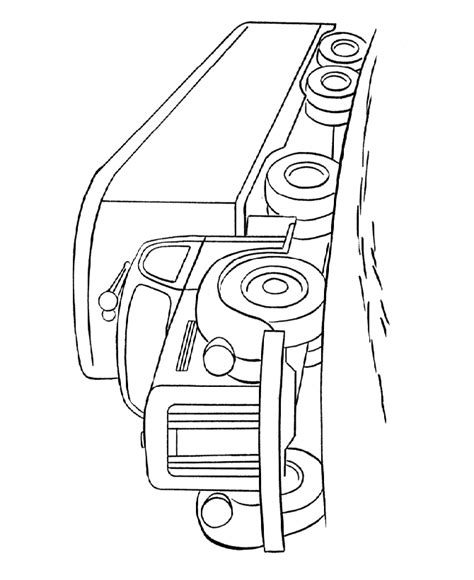 cars  vehicles tractor trailer truck coloring page truck