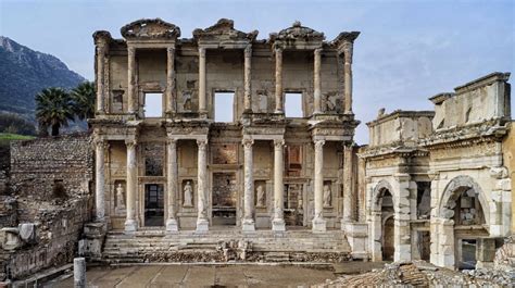 celsus library library  alexandria wonders   world egypt