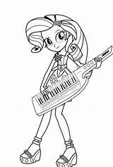 Sunset Shimmer Coloring Pages Pony Little Equestria Girls sketch template