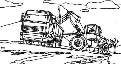 vtn semi truck  tractor coloring page netart