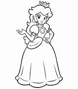 Princess Daisy Coloring Pages Getdrawings sketch template