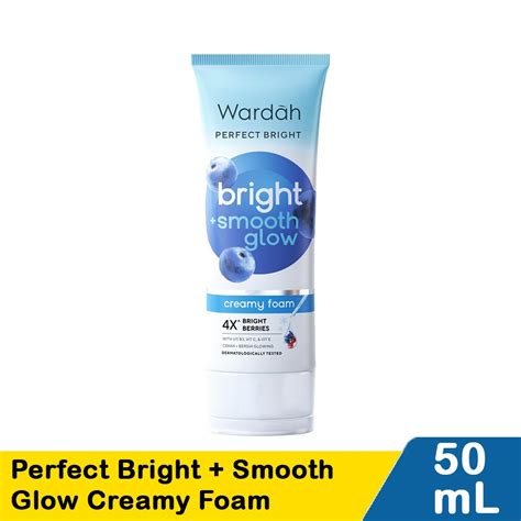 wardah perfect bright creamy foam bright smooth glow ml klik