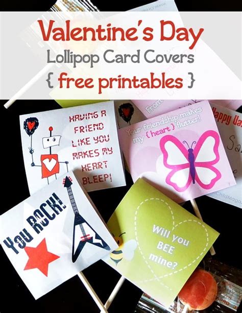valentines day lollipop covers  printables