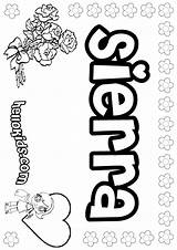 Sierra Coloring Pages Hellokids Names Girls Print Color sketch template