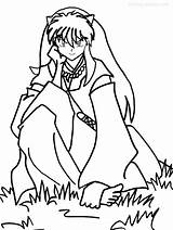 Inuyasha Cool2bkids Ausmalbilder Aome Coloringme Kagome sketch template