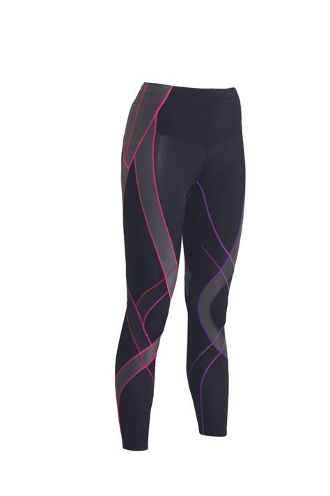 cw  womens endurance generator tights black purple stripe mytriathlon