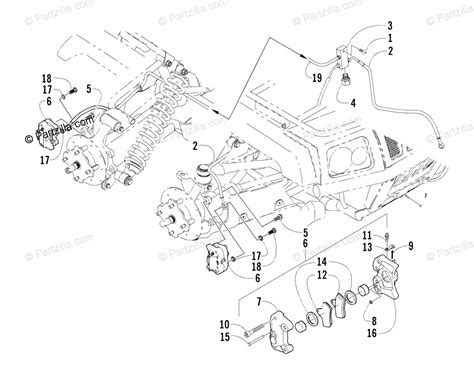 arctic cat atv  oem parts diagram  hydraulic brake assembly partzillacom
