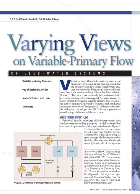varying views  variable primary flow chilled water systems