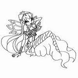 Coloring Winx Pages Mermaid Tynix Musa sketch template