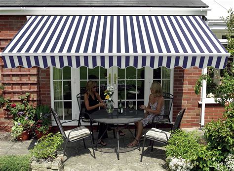 birchtree retractable awning manual aluminium canopy patio sun shade shelter ebay