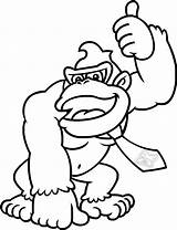 Coloring Pages Dk Kong Donkey Popular sketch template