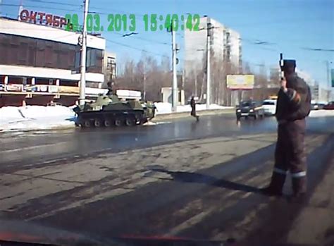 Drunk Soldier Drives Tank Into Lamp Post In Russia Metro News