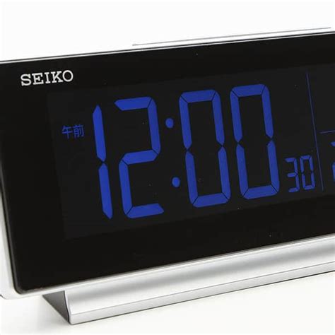 サイズ・ Seiko セイコークロック Dl207s 交流式デジタル目ざまし時計 温湿度表示 日付表示 カラフル 専用acアダプターつき